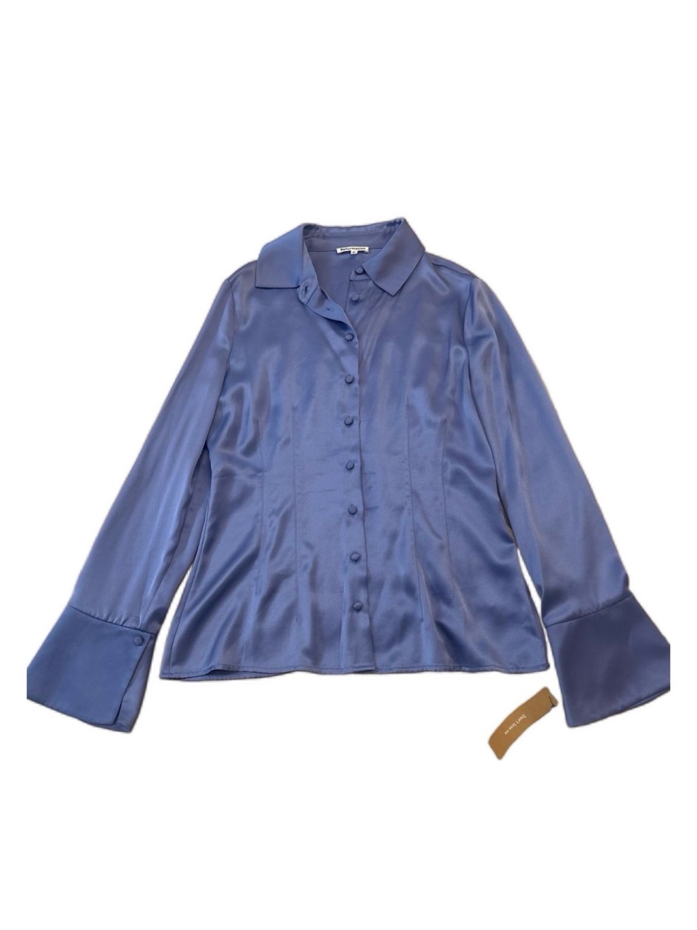 Reformation Samara Satin Shirt Jacaranda - Size 6